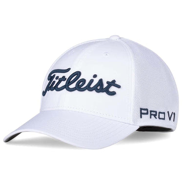 Titleist Golf Tour Sports Mesh Cap White Collection White/Navy Small/Medium-Golf Tech