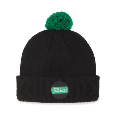 Titleist Golf Shamrock Boardwalk Pom Pom Beanie Black/Green-Golf Tech