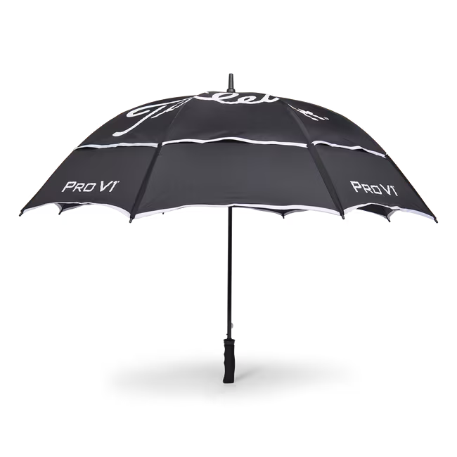 Titleist Tour Double Canopy Umbrella Black & White - Golf Tech