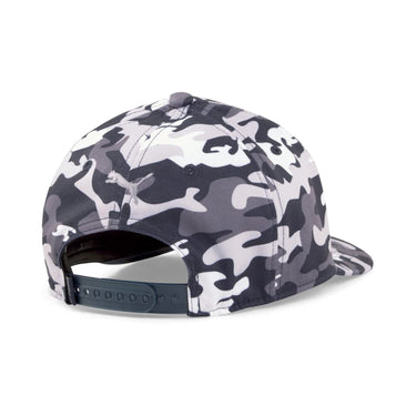 Puma Golf Men's Camo Pattern P Hat, Navy Blazer-High Rise, One Size-Golf Tech