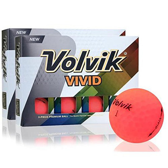 Volvik Vivid Matte Pink Golf Balls - Double Dozen