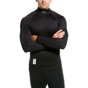 J. Lindeberg Mens M El Soft Compression Shirt, L, Black-Golf Tech
