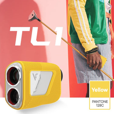 Voice Caddie TL1 Golf Rangefinder with Slope - Laser Distance Measure Device with Pin Tracer, V-Algorithm, 6X Mag & 2-Color OLED-Golf Tech