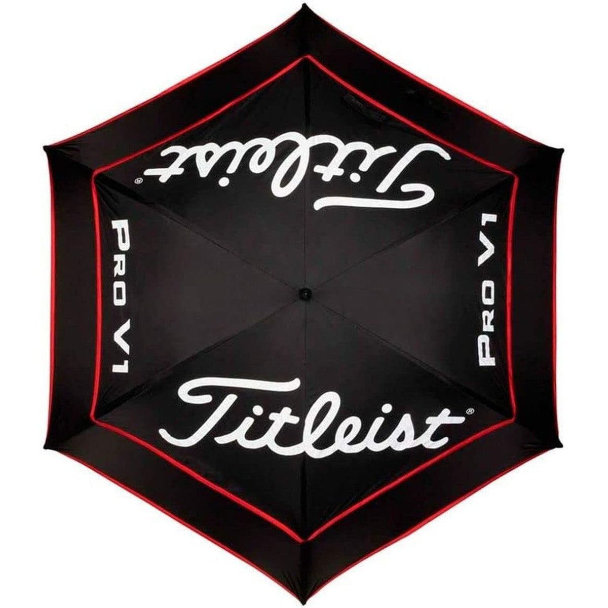 Titleist Tour Double Canopy Golf Umbrella Black/Black/Red, 68-Golf Tech