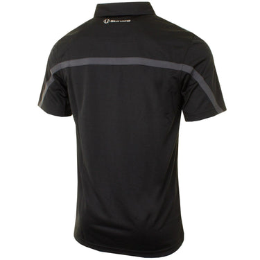 Sunice Men's Andrew Solid Golf Polo Shirt - US S - Black/Charcoal-Golf Tech