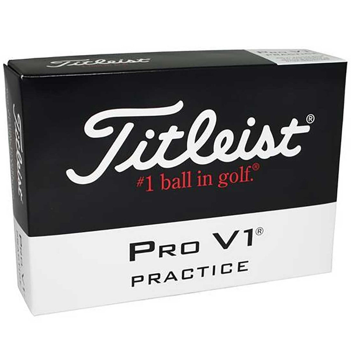 Titleist Pro V1 Practice Golf Balls, White (One Dozen)-Golf Tech