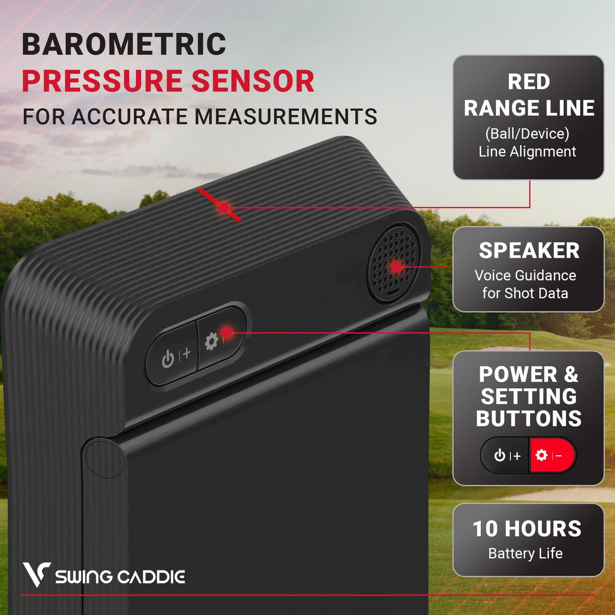 Voice Caddie Portable Golf Launch Monitor and Swing Analyzer with Real-Time Shot Data Tracking – Ideal Golf Swing Trainer/Training Equipment for Indoor or Outdoor Use, 12-Hr Battery Life-Golf Tech