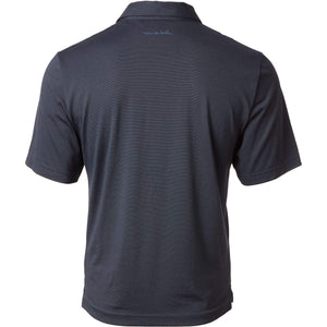 TravisMathew Men's Player Golf Polo(Vintage Indigo/Black,X-Large)-Golf Tech