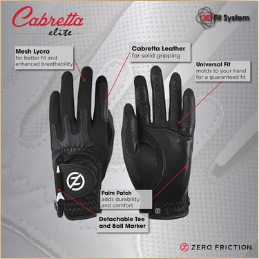 Zero Friction Men's Cabretta Elite-Golf Tech
