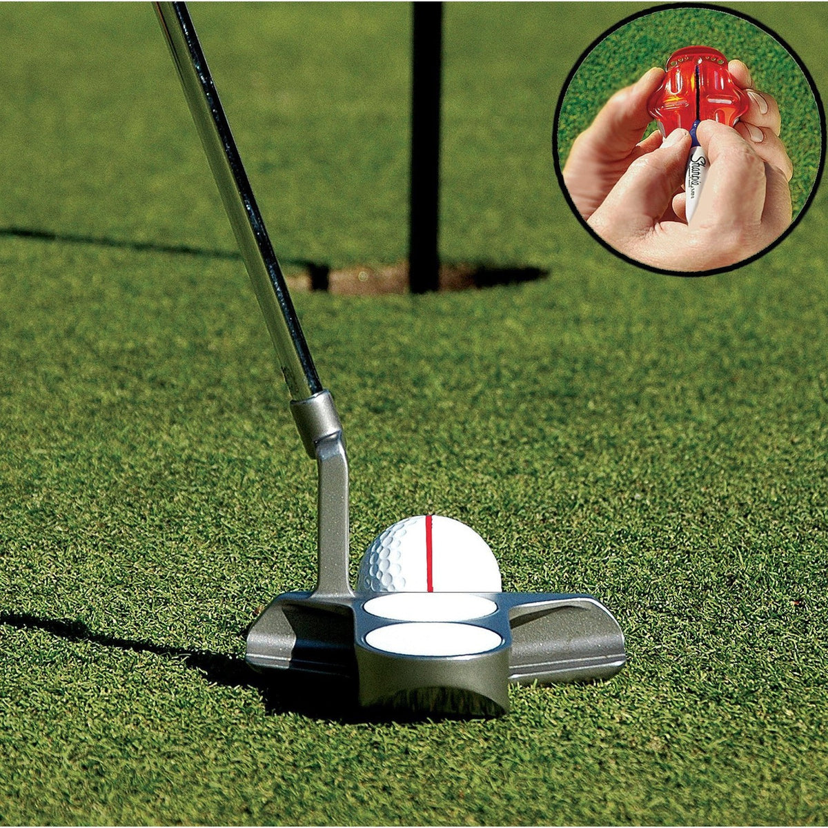 Line M Up Pro Precision Golf Ball Alignment and Identification Tool with Sharpie Mini-Golf Tech