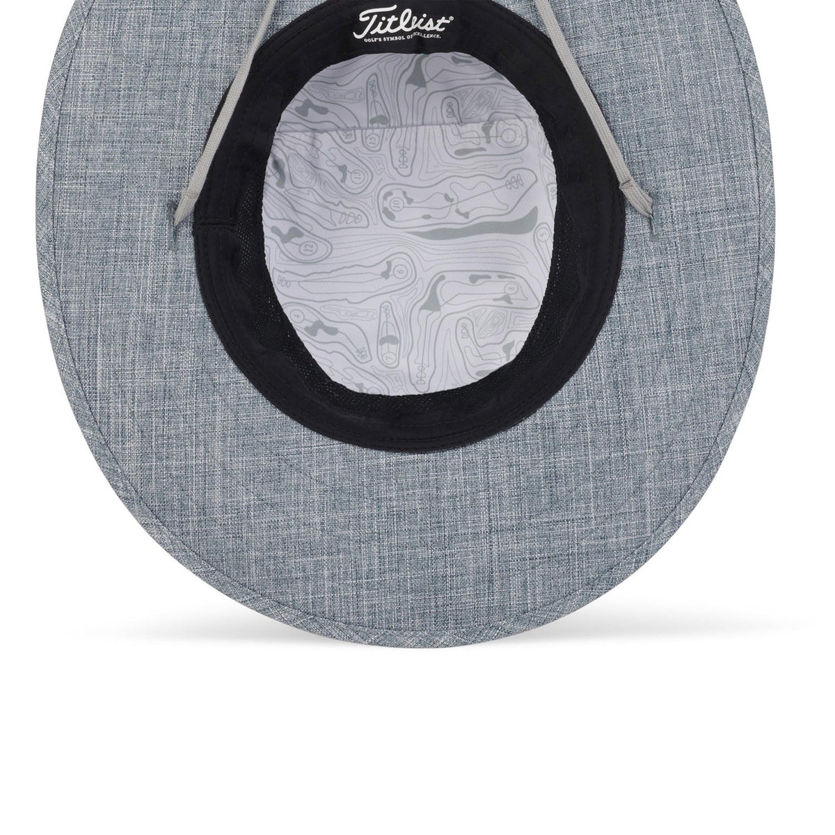 Titleist Special Edition 1 Size Fits All Classic Ultra Lightweight Polyester Charleston Aussie Golf Bucket Hat Cap, Heathered Storm/White-Golf Tech