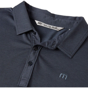 TravisMathew Men's Player Golf Polo(Vintage Indigo/Black,X-Large)-Golf Tech