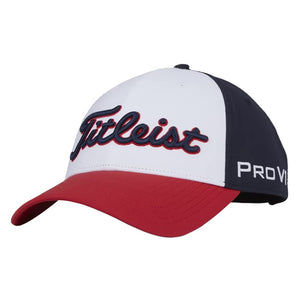 Titleist Golf Tour Performance Hat Navy/White/Red-Golf Tech