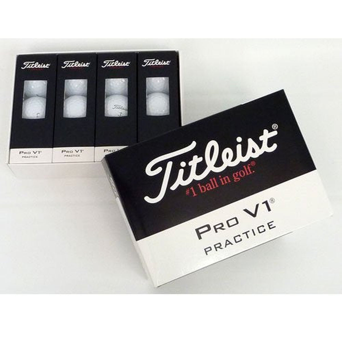 Titleist Pro V1 Practice Golf Balls, White (One Dozen)-Golf Tech