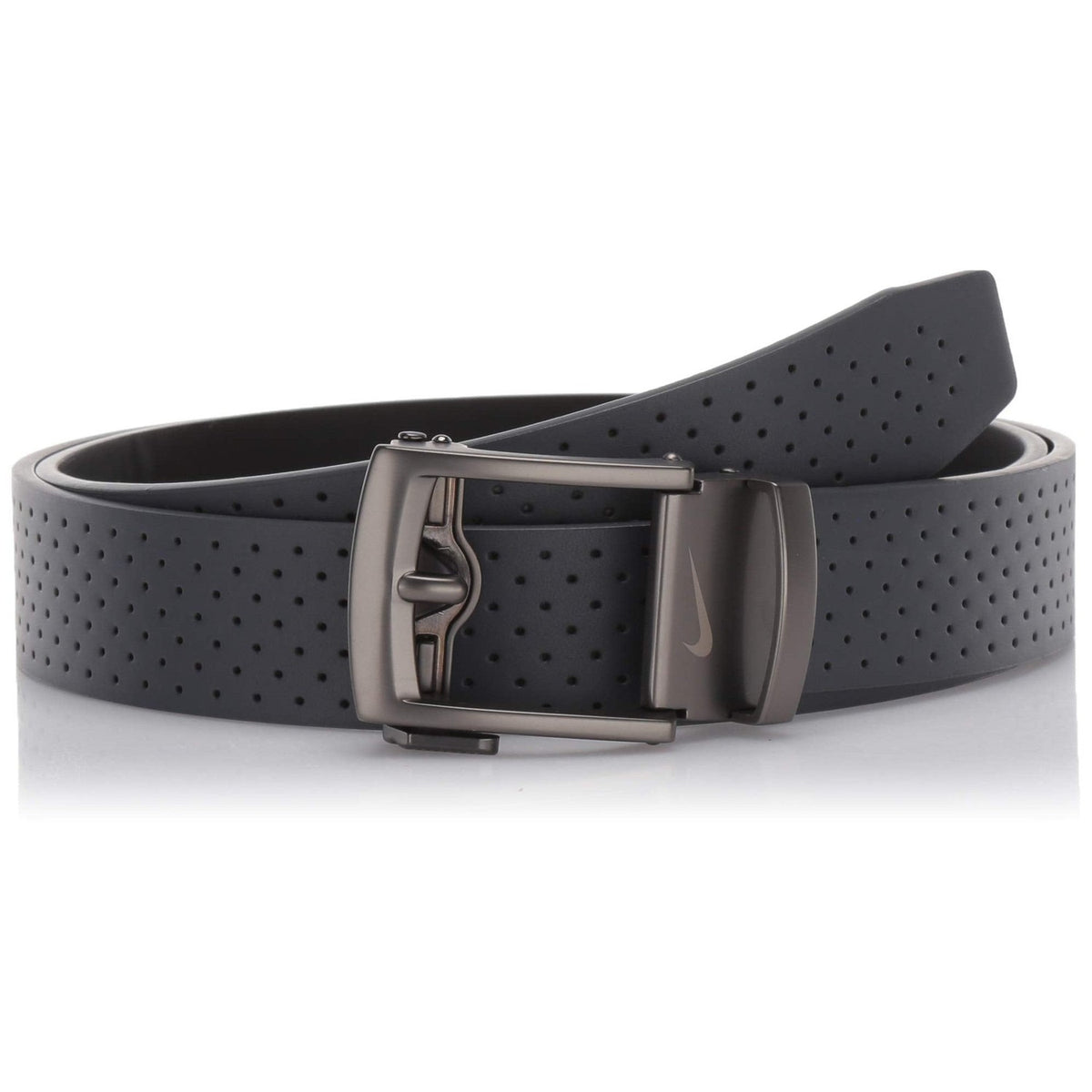 NIKE Men's ACU Fit Ratchet Belt, Dark Grey-Perforated, One Size-Golf Tech