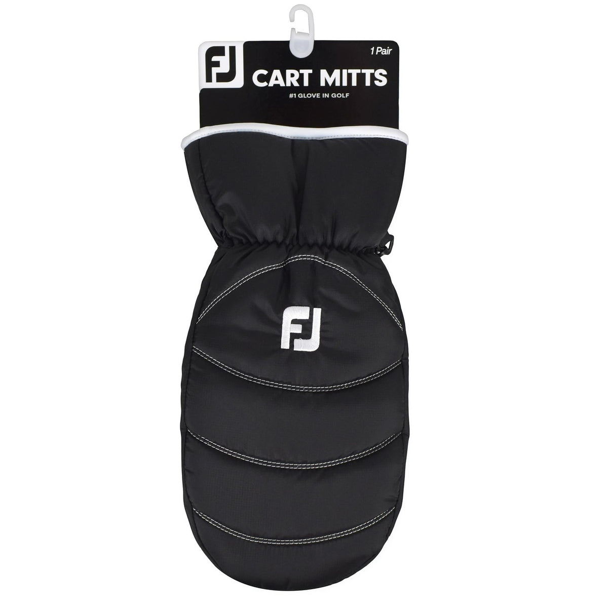 FootJoy DryJoys Cart Mitts Black One Size Fits Most Pair-Golf Tech