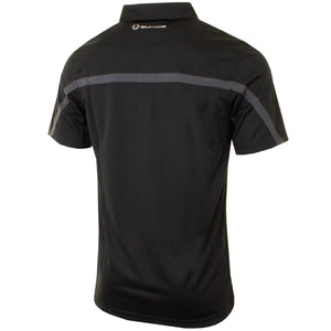 Sunice Men's Andrew Solid Golf Polo Shirt - US S - Black/Charcoal-Golf Tech