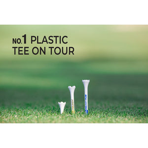 Pride Professional Tee System Plastic Golf Tees (Pack of 50), 40 Count 2-3/4-Inch + 10 Count 1-1/2-Inch,White-Golf Tech