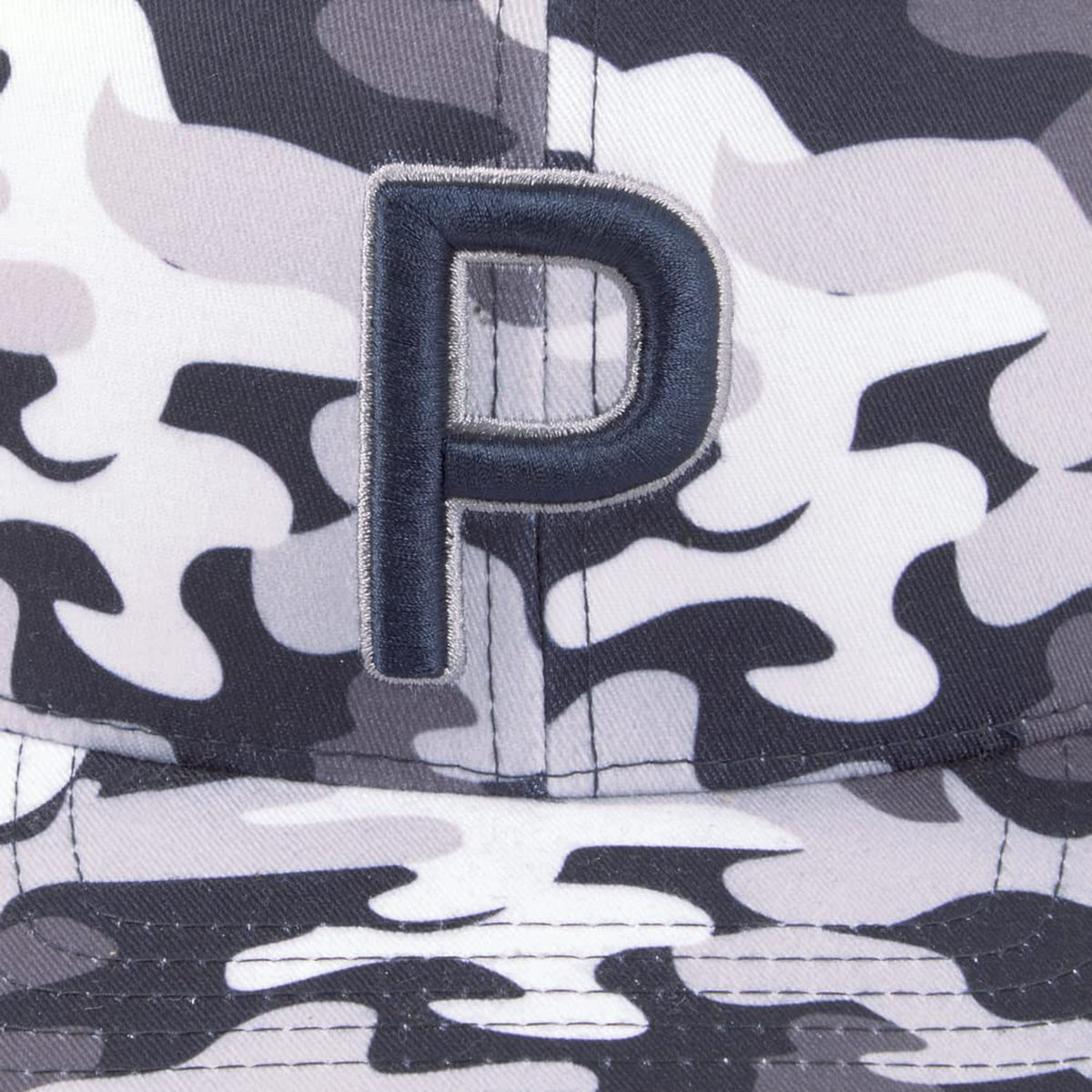 Puma Golf Men's Camo Pattern P Hat, Navy Blazer-High Rise, One Size-Golf Tech