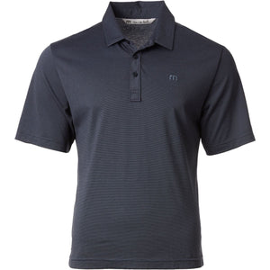 TravisMathew Men's Player Golf Polo(Vintage Indigo/Black,X-Large)-Golf Tech