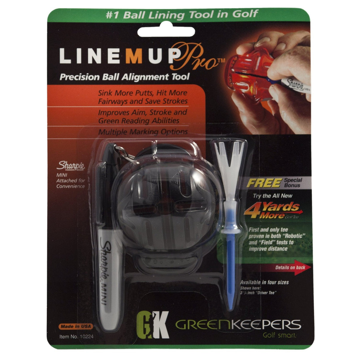 Line M Up Pro Precision Golf Ball Alignment and Identification Tool with Sharpie Mini-Golf Tech
